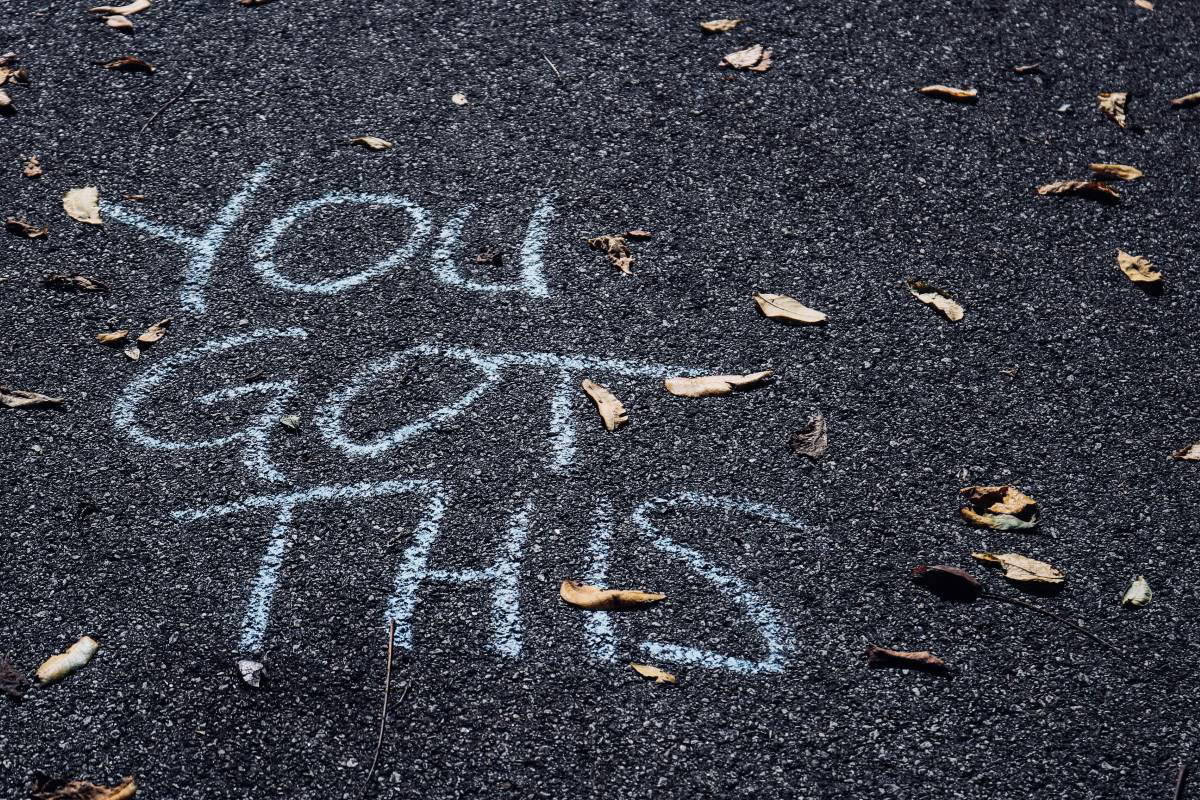 writing on pavement